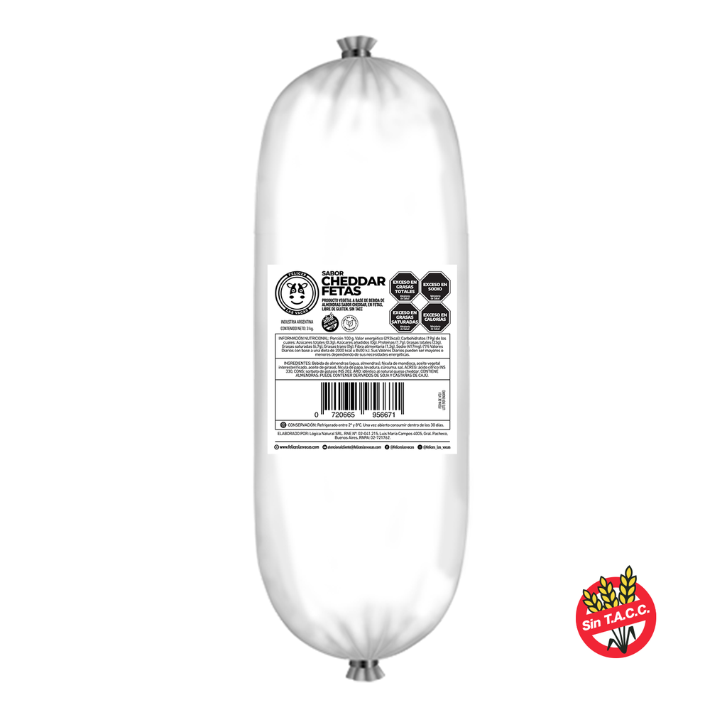 GASTRONOMICO - Cheddar para fetear x3kg - Felices