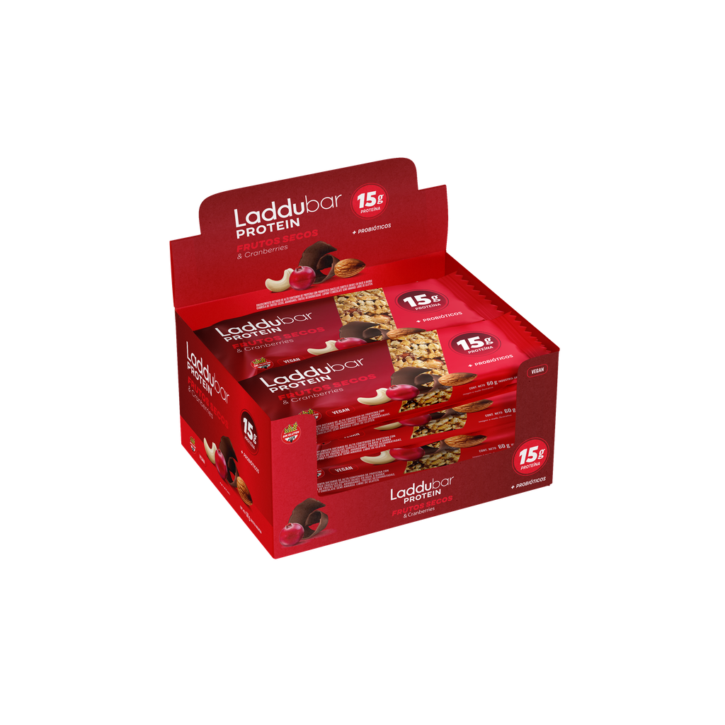 Caja x10 barritas - proteicas CRANBERRIES - LadduBar