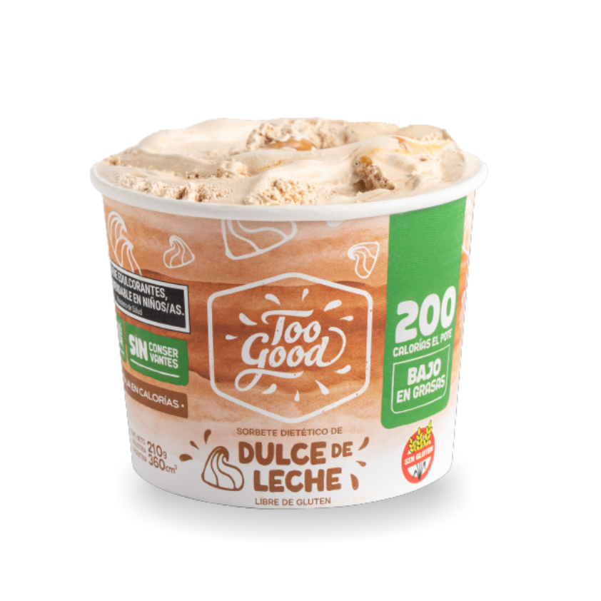 Helado BAJO en CALORIAS - DULCE de LECHE - Too Good