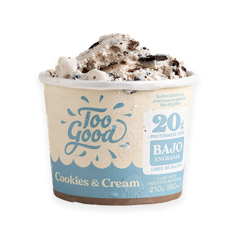 Helado PROTEICO - COOKIES and CREAM - Too Good