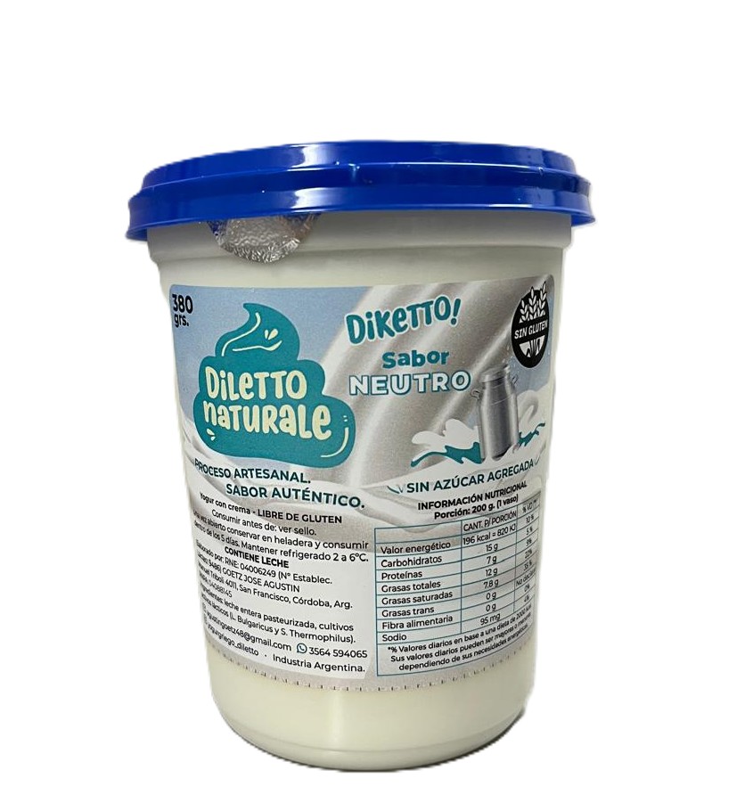 Yogur natural x380g - Diletto