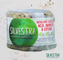 [292] Medallones de AMARANTO, mijo y espinaca x4u - Silvestra